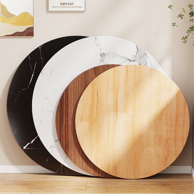 定制圆木桌板圆形实木圆形餐桌面板桌子盖M板餐桌茶几桌面定制桌