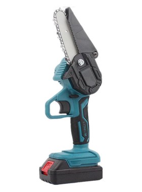 美欧规4/6INCH寸迷你锯锂电锯手提式I电链锯伐木单手锯砍树修枝锯