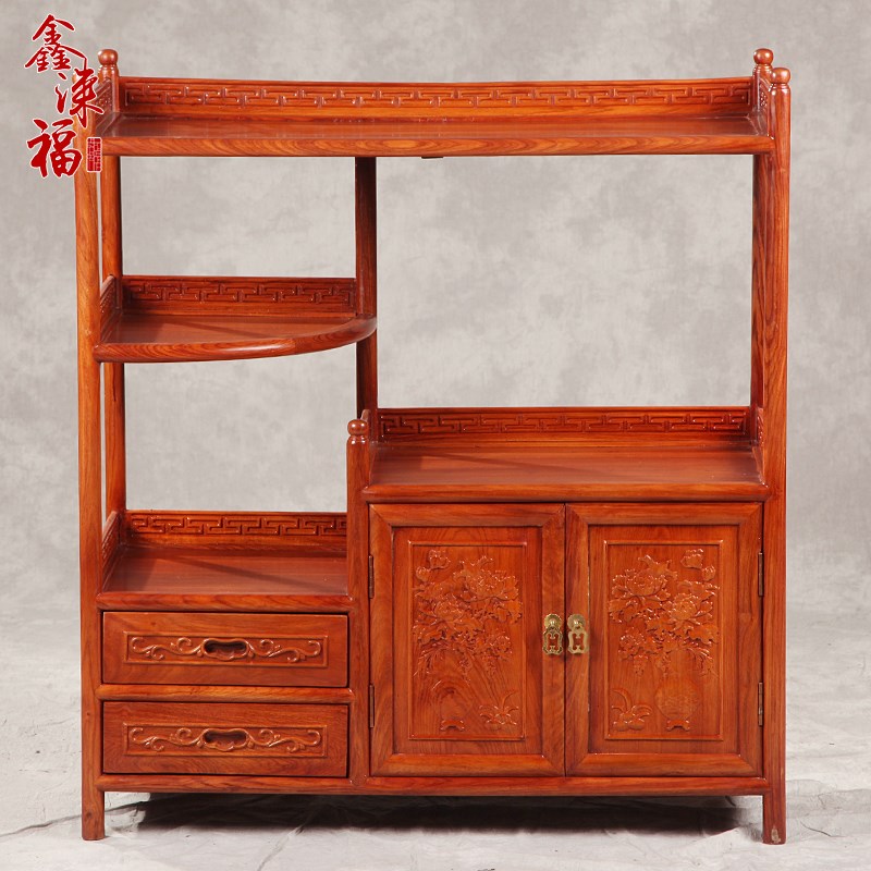 红木家具非洲花梨木餐边柜茶w水柜中式实木茶叶柜储物仿古玄关橱