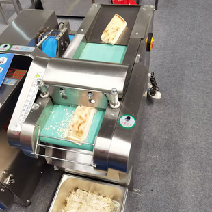 新款商用锅饼切片机 不锈钢火烧切片切丁机 全自动羊肉泡馍切丁机