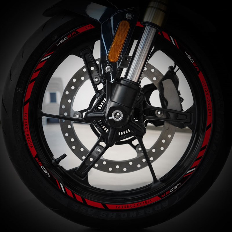 适用春风450SR轮毂贴轮圈贴轮胎反光字母贴P防水贴纸车贴装饰改装