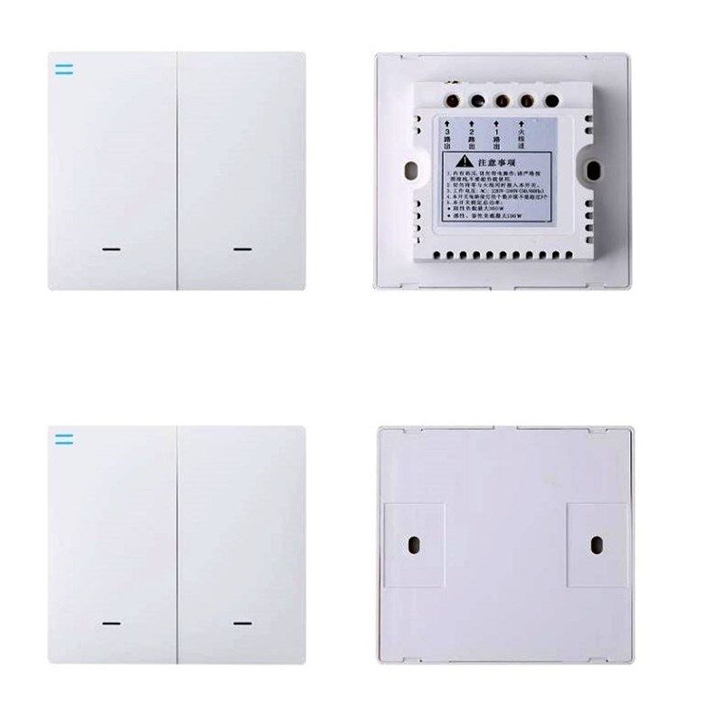 遥控开关免布线双控智能开关大面板无边框K家用无线遥控随意贴开