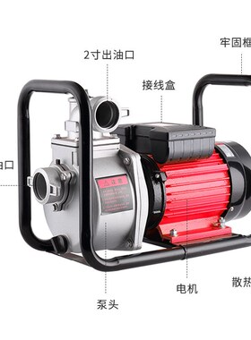 电动抽油泵220伏3m80V自吸大功率静音水泵2寸3寸导油泵柴油加油机