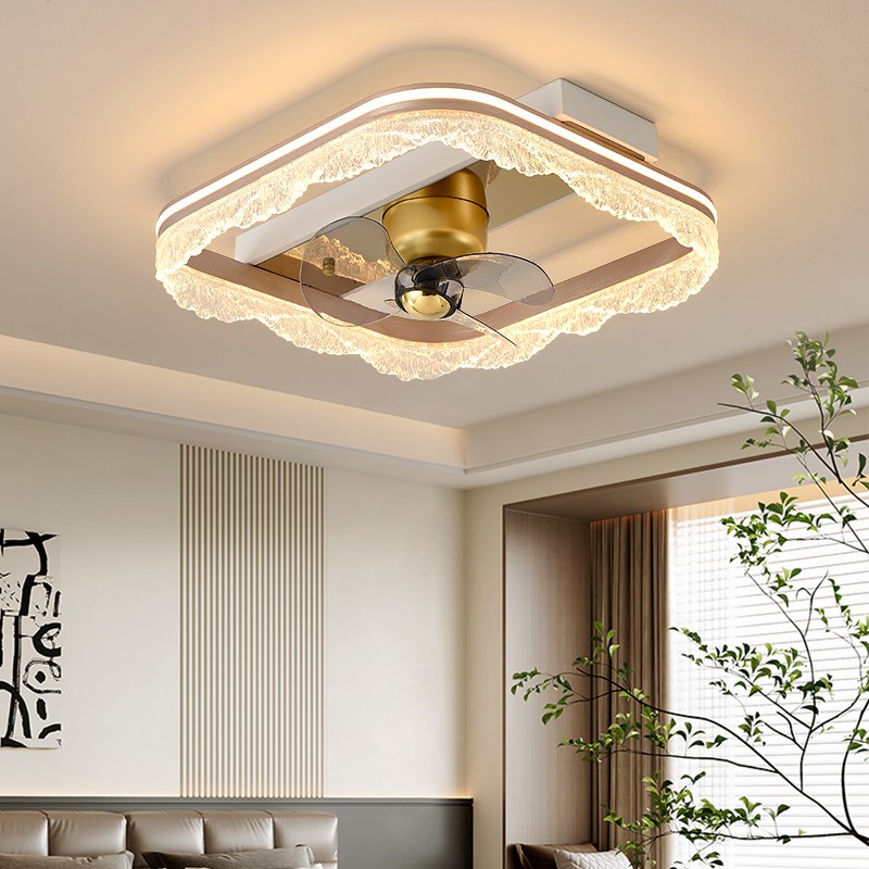 客厅风扇灯2025新款大厅主灯意式E轻奢一体吊扇灯餐厅卧室吸顶灯