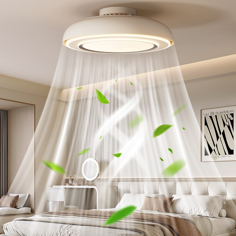 卧室风扇灯2025新款现代简约隐形无G叶电扇灯餐厅吊扇灯静音吸顶