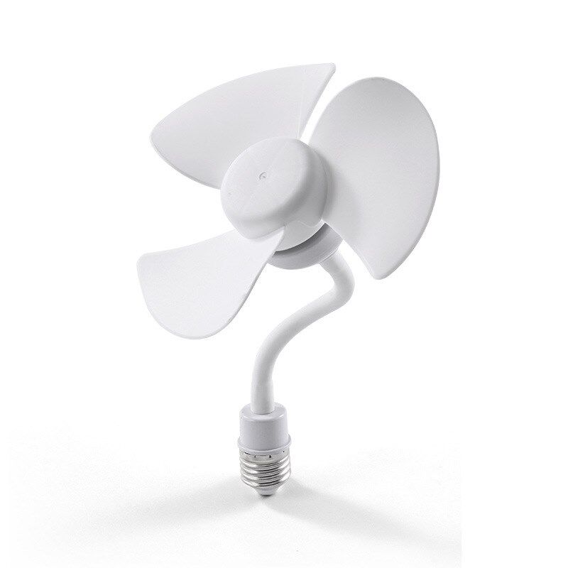 灯头插座小风扇新款风扇灯家用一体D化e27螺口风扇灯泡卧室吊扇灯