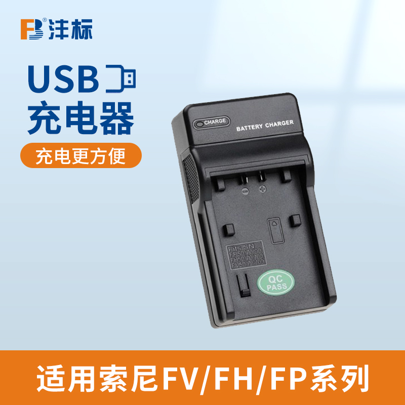 沣标相机电池充电器适用索尼FV50 FV70 FV90FV100 FH50 FH70 FH100 FP50 FP70 FP90摄像机AX45 VG30 CX680 DV