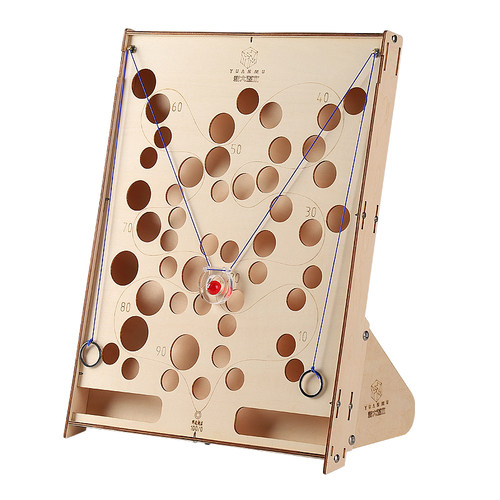 儿童益智桌游步步为营记忆力训练玩具3岁-6岁单人两人木制弹珠台