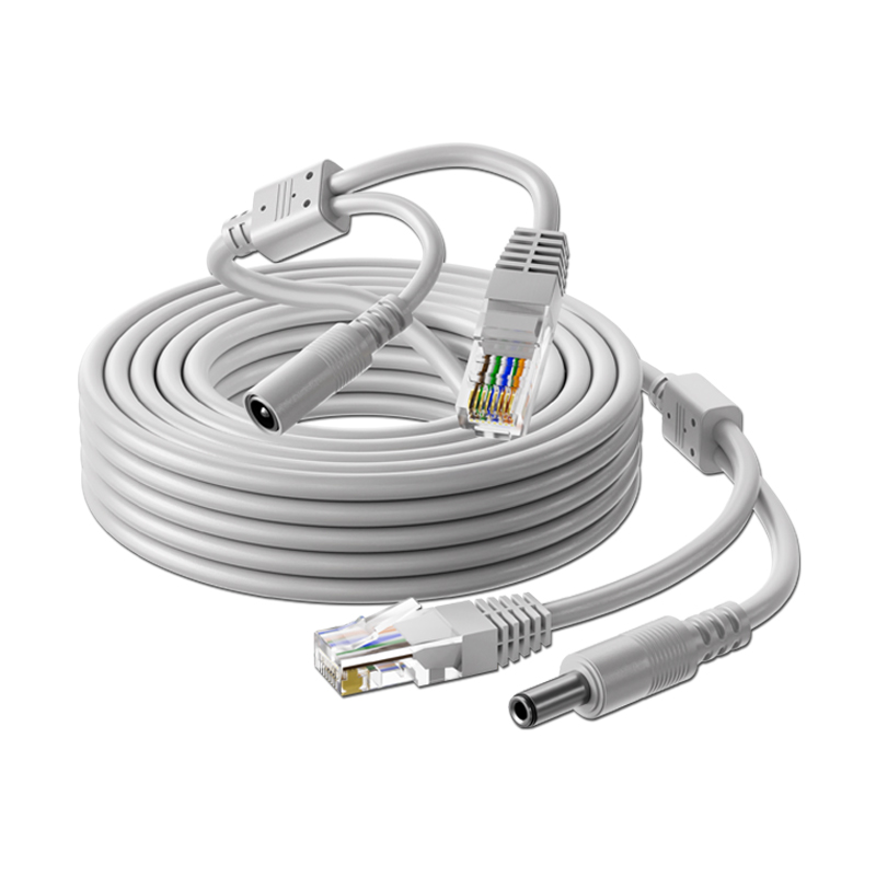 监控摄像头网线带电源延长线内外二合一一体线网线综合线复合线