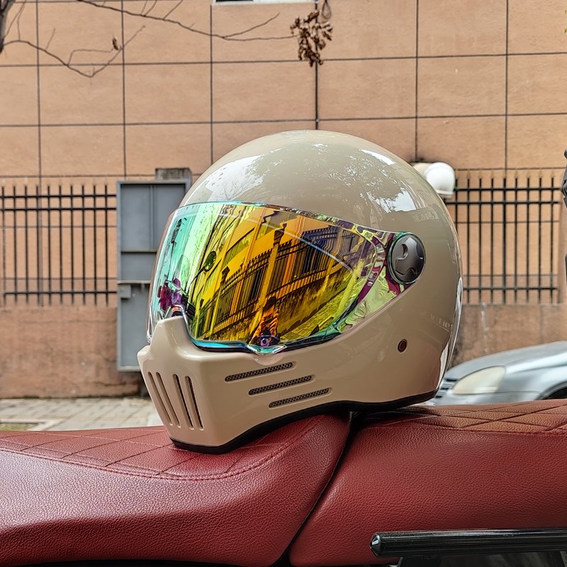 3C认证OZ复古哈雷头盔男女全覆式四季巡航全盔可装蓝牙酷