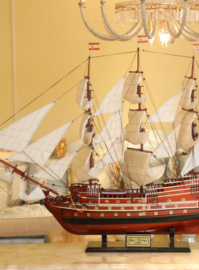 欧式复古一帆风顺帆n船创意奢华家居客厅电视柜摆件酒店高档装饰