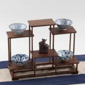 实木小博古架鸡翅木摆件茶具茶叶杯架多宝阁紫砂壶展示收纳置物架