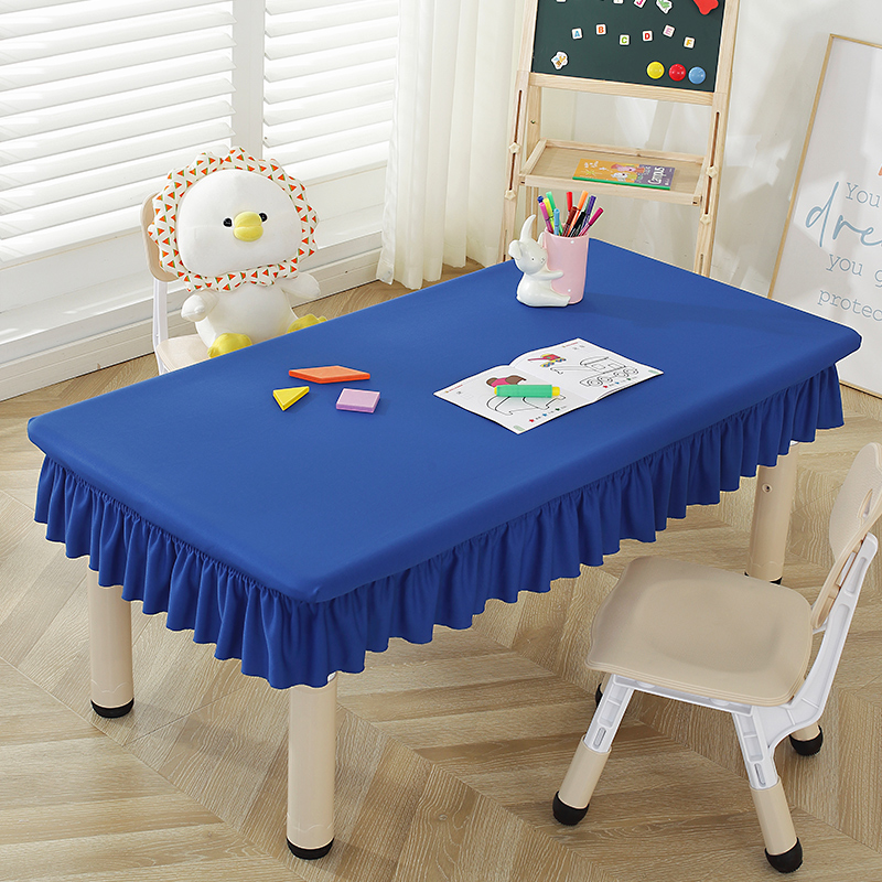 幼儿园专用课桌保护罩长方形抗皱防水易打理N桌布弹力桌套书桌布