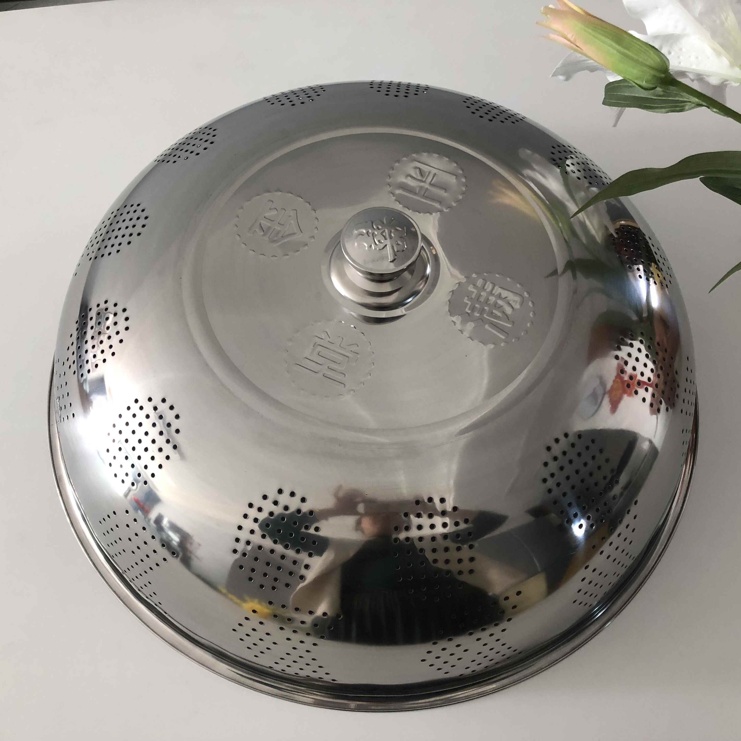 201加厚不锈钢菜罩防尘盖饭桌防尘盖子食物剩Q菜餐桌防苍蝇盖大号