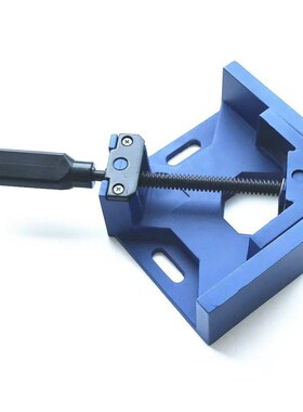 90度直角固定夹蓝色单手柄快速定位夹焊接固定Q加紧器铝合金直角