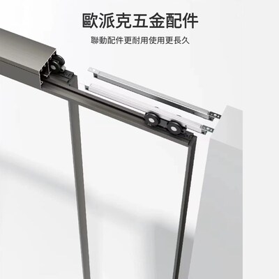 香港玻璃趟门三h聯動厨房極窄推拉門陽臺鋁合金摺叠PD門鋁趟窗定