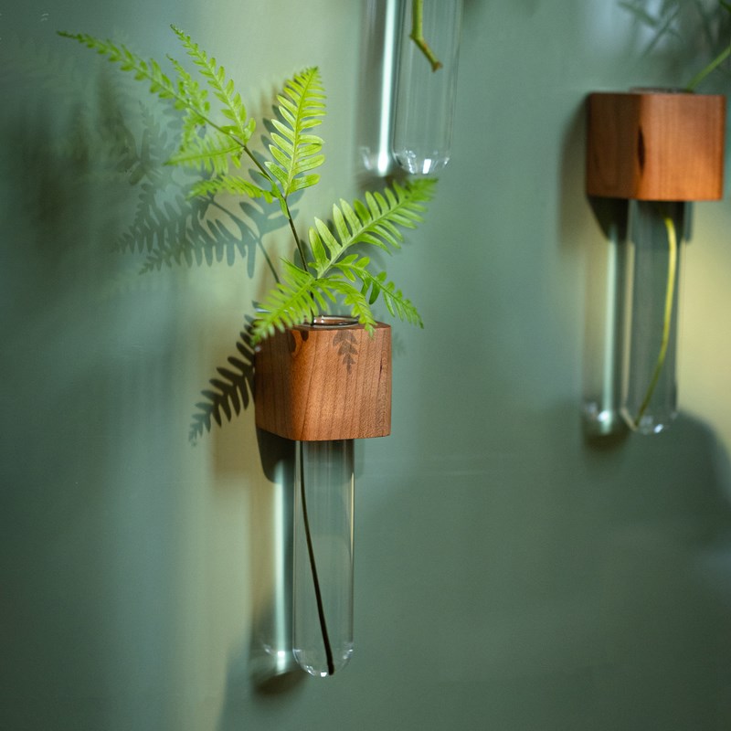 创意壁挂试管花瓶水培玻璃器皿花器个性J创意墙面装饰挂墙上小花