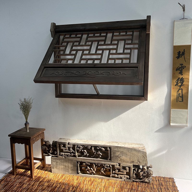 东阳木雕仿古门窗木窗花格定制小窗户订制中式窗S户仿古窗复古茶