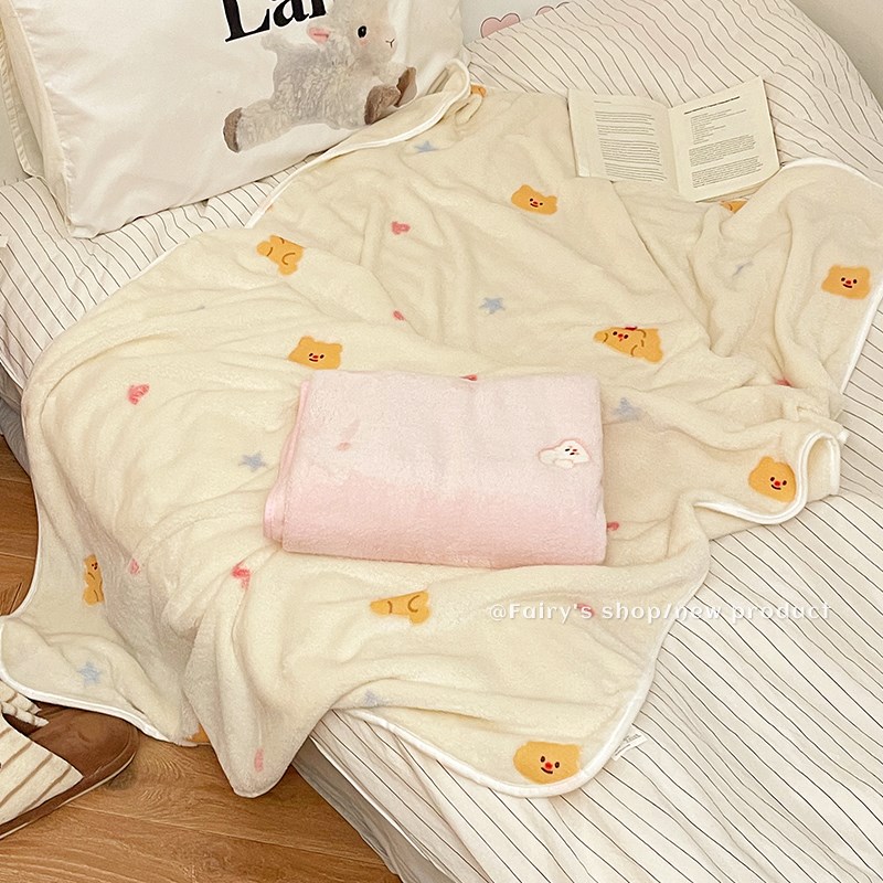 空调毯四季通用卧室宿舍女生午睡毯F办公室工位盖腿毯子毛绒沙发