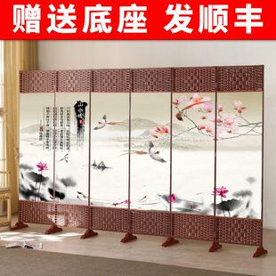 简易屏风折叠移动隔断墙卧室遮挡家用客厅现代简约办公室平风帘