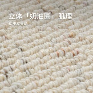 地毯 羊毛地毯现代简约轻奢高级感素色侘寂风卧室沙发客厅2024新款