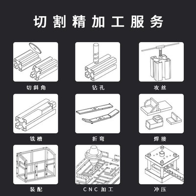铝型材40120工业铝型材铝合B金型材铝合金方管欧标工业框架型材