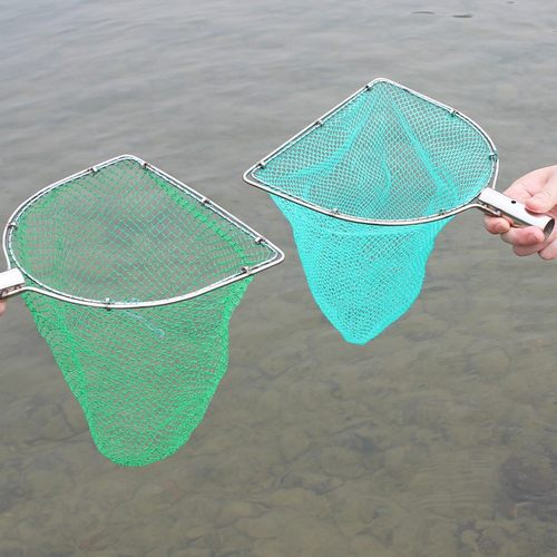 平头方形细眼密网不锈钢实心抄网头带内圈养殖捞鱼加X深大物抄网