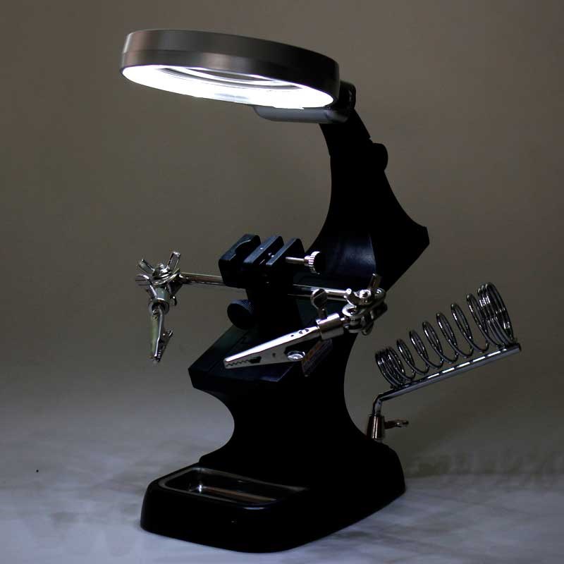 台式电子维修微雕放大镜带灯高清倍电路板焊N接专用手机表随身携