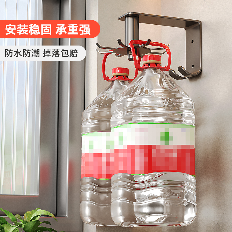 不锈钢厨房旋转挂钩 免打孔置物架A壁挂式 锅铲勺子挂架铲子收纳