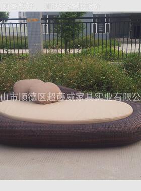 工厂直销藤制椅子CF833L藤编餐家具艺家具店桌椅藤藤酒躺椅