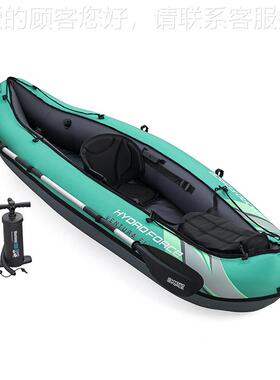 Bes1漂tway6518皮划艇充气船单人折叠独木外舟加厚户流65118冲锋