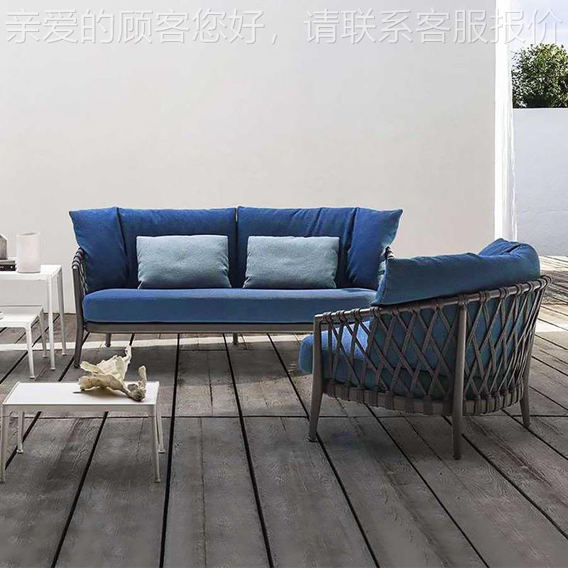 户外沙发院花园庭小沙发茶几组沙合藤编发椅售楼29处外露天室藤沙