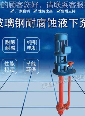 FSY40*32-SY玻璃钢液泵玻钢腐蚀液璃下下泵SY化工液下泵厂家直耐