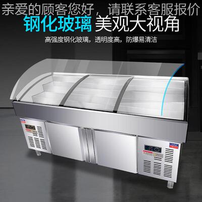 不BLF钢海鲜冰台水捞果冰冰台超市鲜台冷冻冰柜冷藏展锈示柜点菜