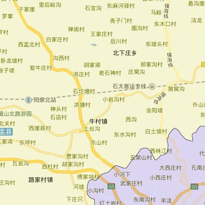 阳泉市地图115m折叠家用高清办公室会议室书房新款墙贴装饰画