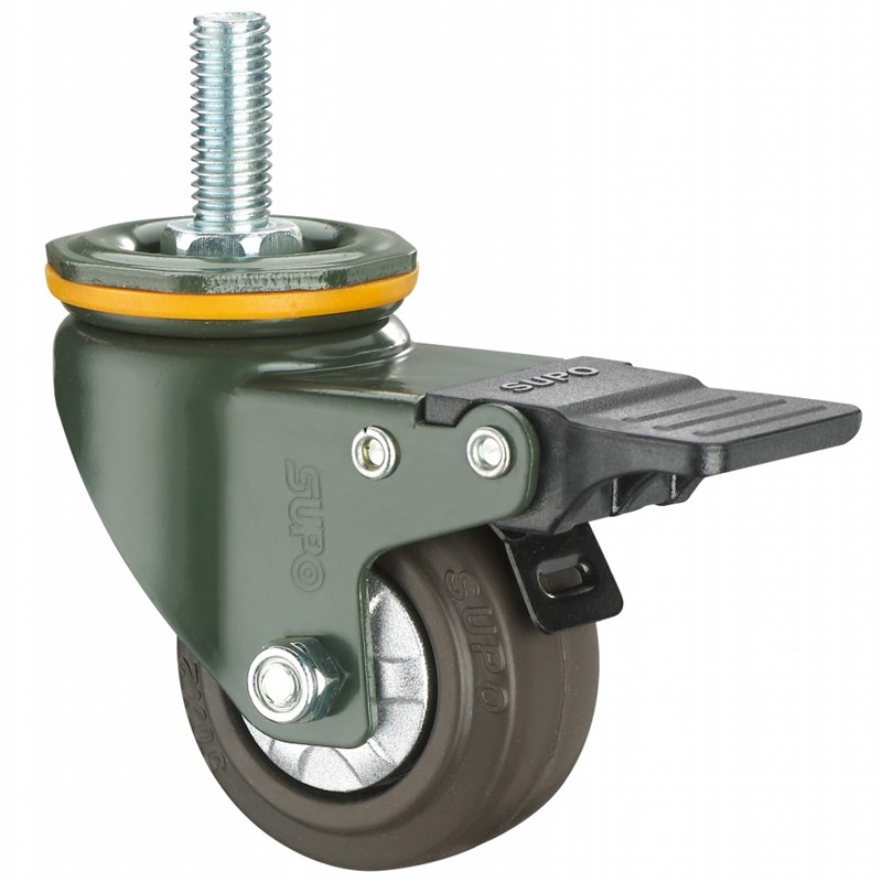 向荣supo2寸3寸4寸q5寸6寸高弹力橡胶万向轮/耐磨静音耐用不伤地