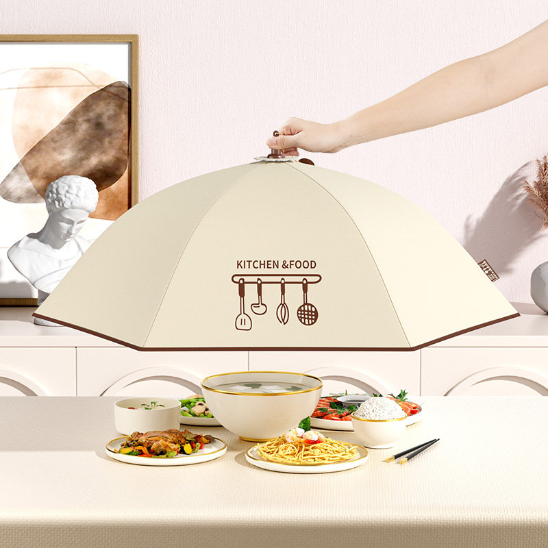 保温菜罩家用e可折叠2023新款餐桌盖菜罩剩饭菜遮尘神器冬季网罩
