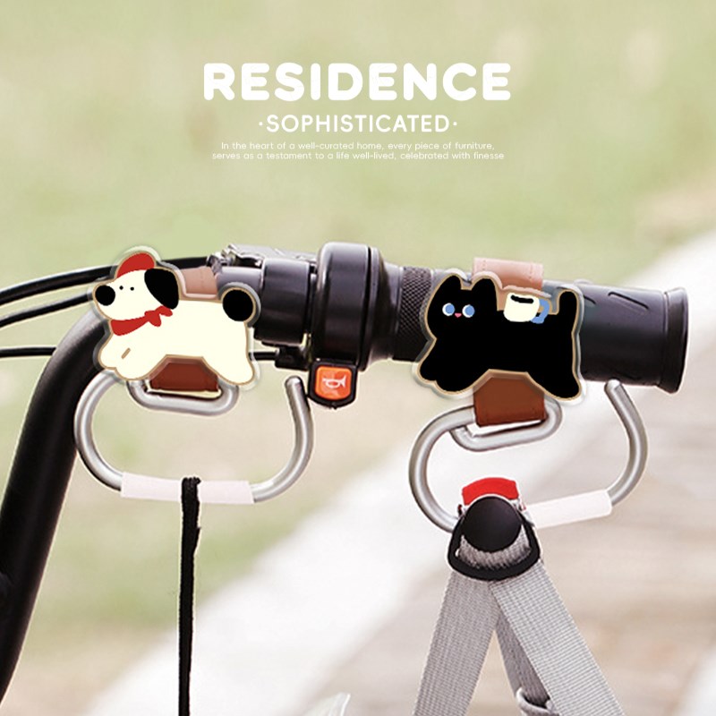 可爱小狗电动车h挂钩前置通用原创自行车挂钩强力承重婴儿车挂钩