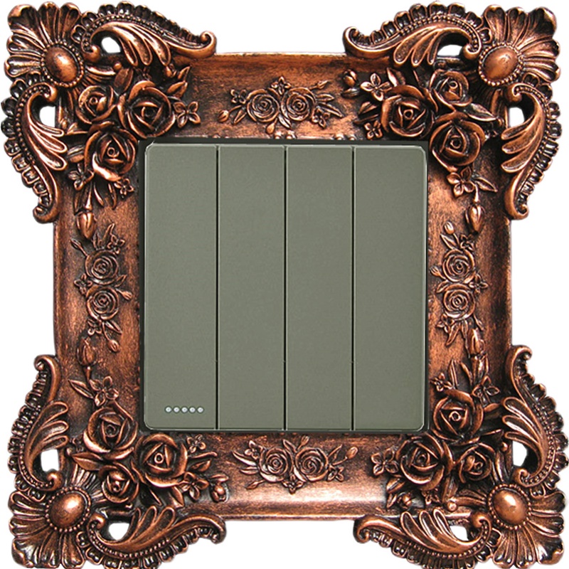 开关贴装饰墙贴遮丑n欧式插座遮挡美化创意复古轻奢立体边框保护