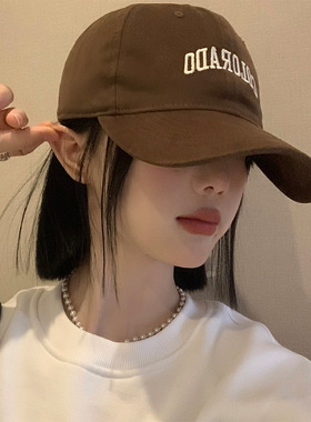 韩版大头围黑色棒球帽子女显脸小新款百搭时尚大脸深顶遮阳鸭舌帽