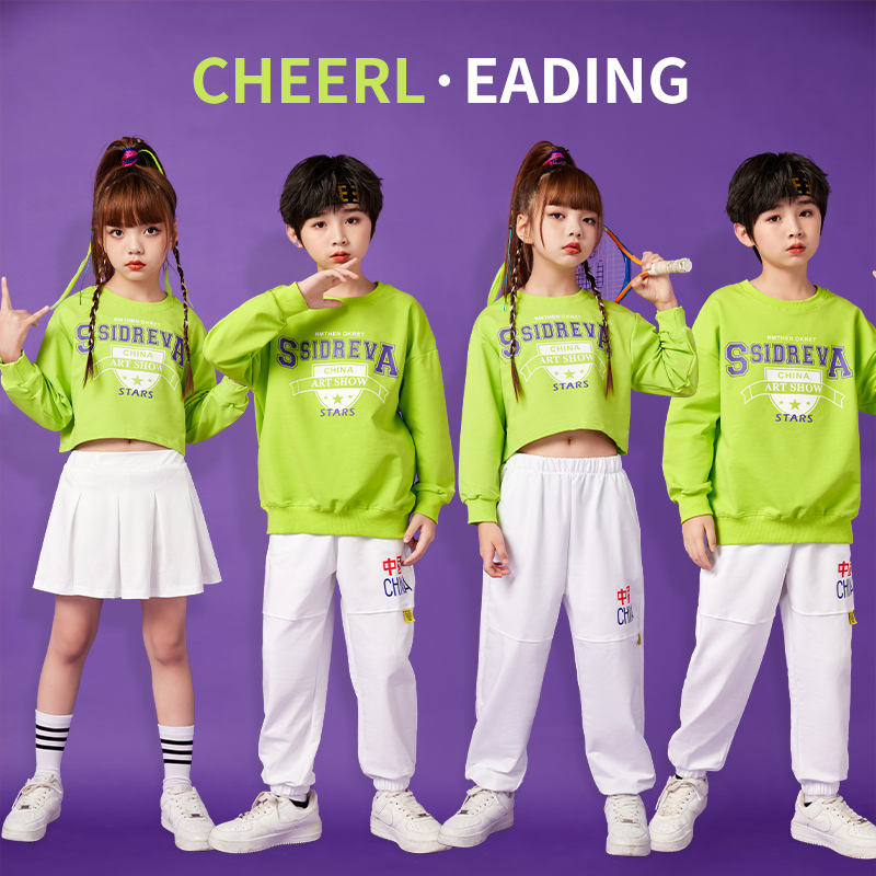 儿童啦啦队演出服新款舞蹈班服