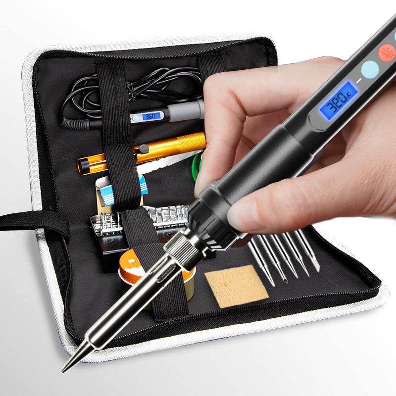电烙铁家用工业级维修焊接恒温可调温焊锡枪电洛铁电焊笔络铁套装