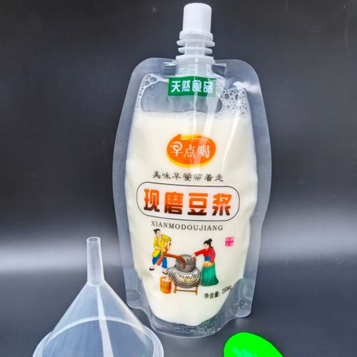 豆浆袋 现磨豆浆袋 自立吸嘴袋现磨早点豆浆包装袋