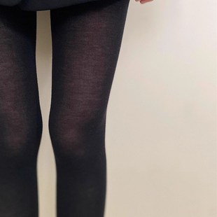 黑色才是微透连裤 深邃又神秘 袜 高级感黑色 王者 天丝羊毛