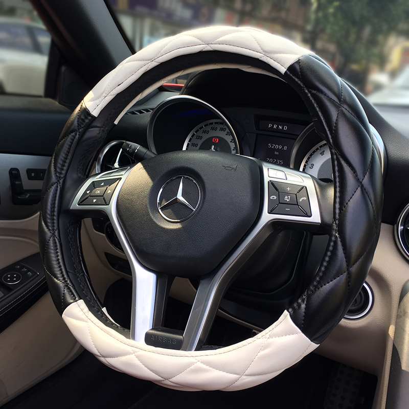 简约时尚夏季汽车方向盘套钻粉汽车内饰品装饰女通用车把套