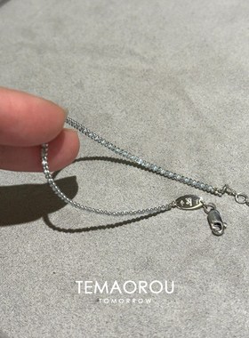 简约精致波罗海蓝编绳手链女通勤百搭淡蓝色手绳手饰品配饰手饰品