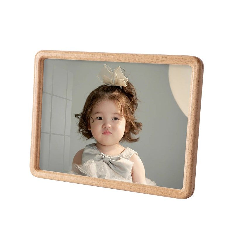 实木相框摆台定制宝宝照片打印儿童相片加洗婚纱照全家福做成摆件