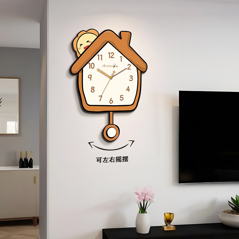 新款钟表挂钟客厅家用静音挂墙时钟现代简约挂表创意免打孔石英钟