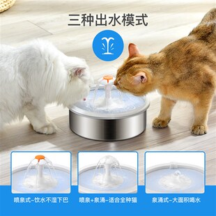 矮脚猫咪饮水机曼基康蓝猫短腿小猫自动饮水器狗水盆喷泉感应恒温