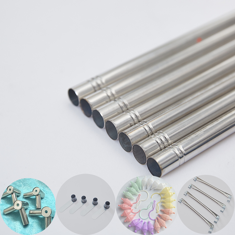 单根蚊帐支架杆子配件单买 加厚不锈钢风扇杆斜撑杆1.5m1.8米挂钩